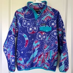 Rare Patagonia Synchilla Snap-T Fleece Pullover Harvest Moon Owl, small